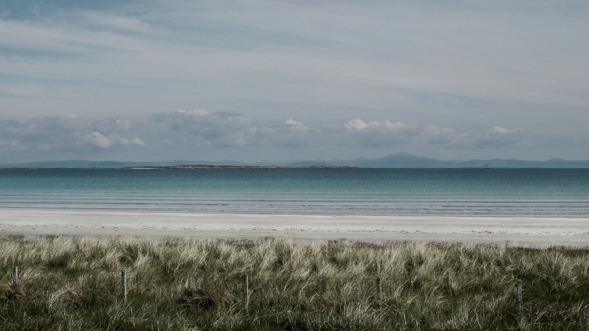 Marram grass and dunes leading toward the Atlantic sea.